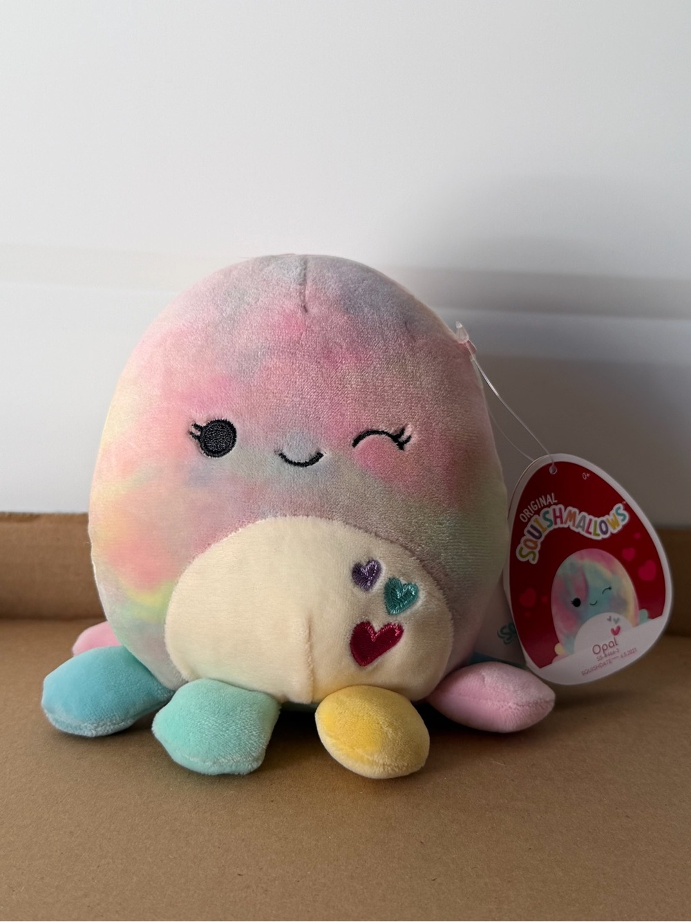 5â Squishmallows `Opalâ Octopus Plush Rainbow NWT